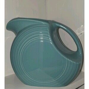 Turquoise Fiesta Disc Pitcher, large 67oz, ca. 1988-1992 Homer Laughlin